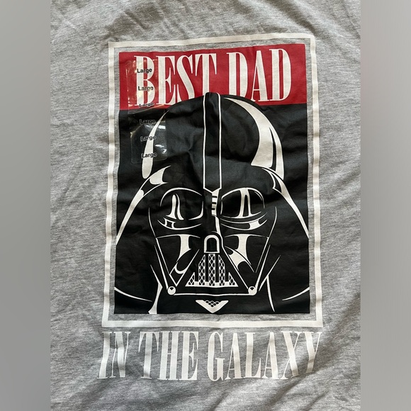 Star Wars Darth Vader Best Dad in the Galaxy Shirt Hybrid Apparel NWT SIZE large - Picture 2 of 4